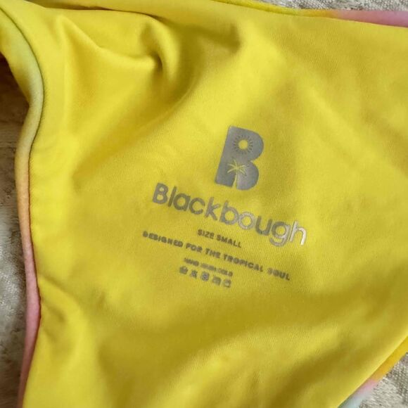 Blackbough Multicolored Tie-Dye Pattern Cheeky Bikini Bottom Yellow Small - Picture 3 of 4